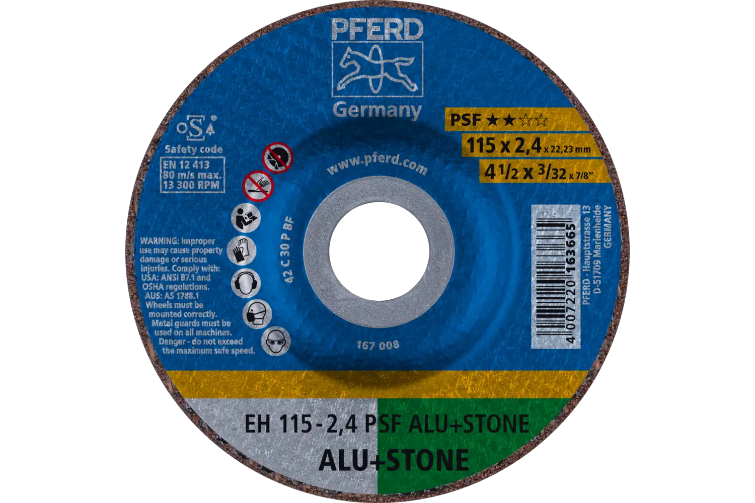 Disc de debitat (tăiere) EH 115-2,4 PSF ALU+STONE