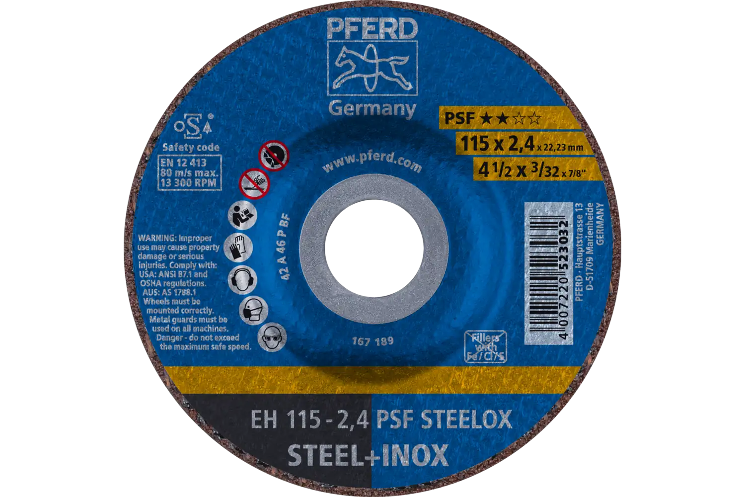 Disc de debitat (tăiere) EH 115-2,4 PSF STEELOX