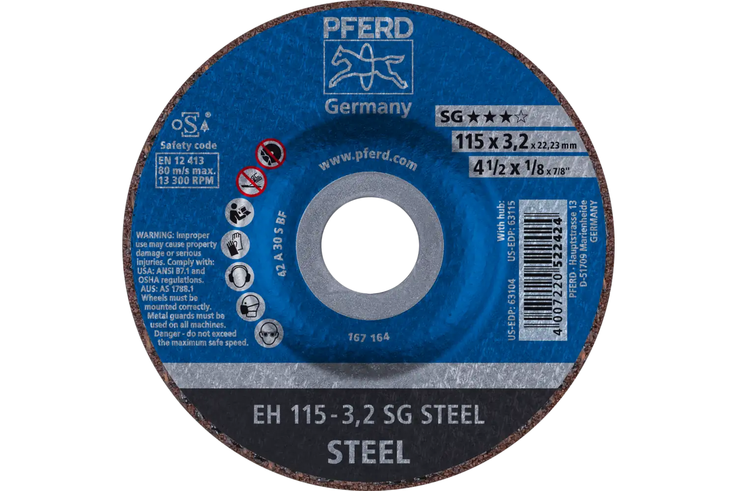 Disc de debitat (tăiere) EH 115-3,2 SG STEEL