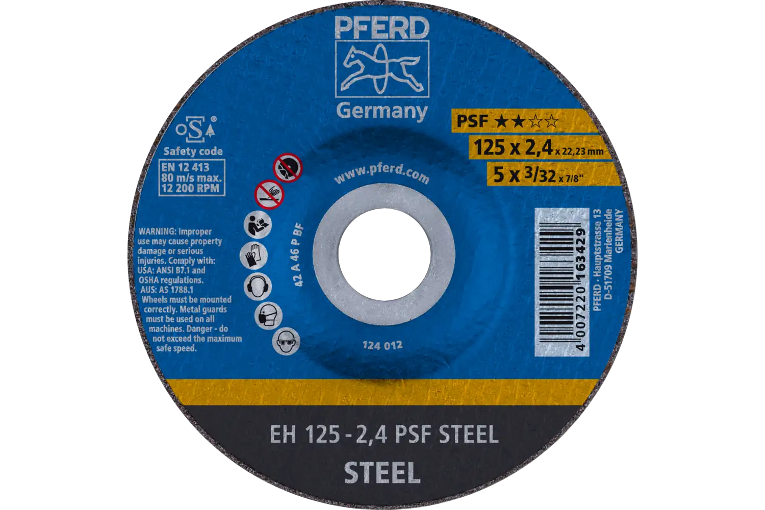 Disc de debitat (tăiere) EH 125-2,4 PSF STEEL