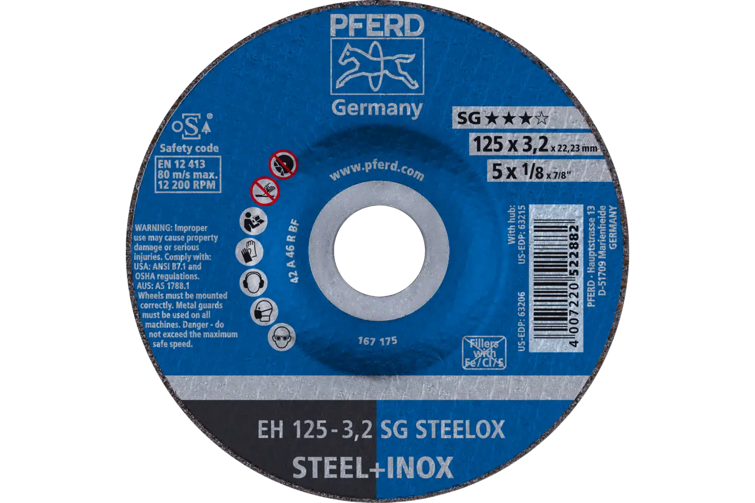 Disc de debitat (tăiere) EH 125-3,2 SG STEELOX