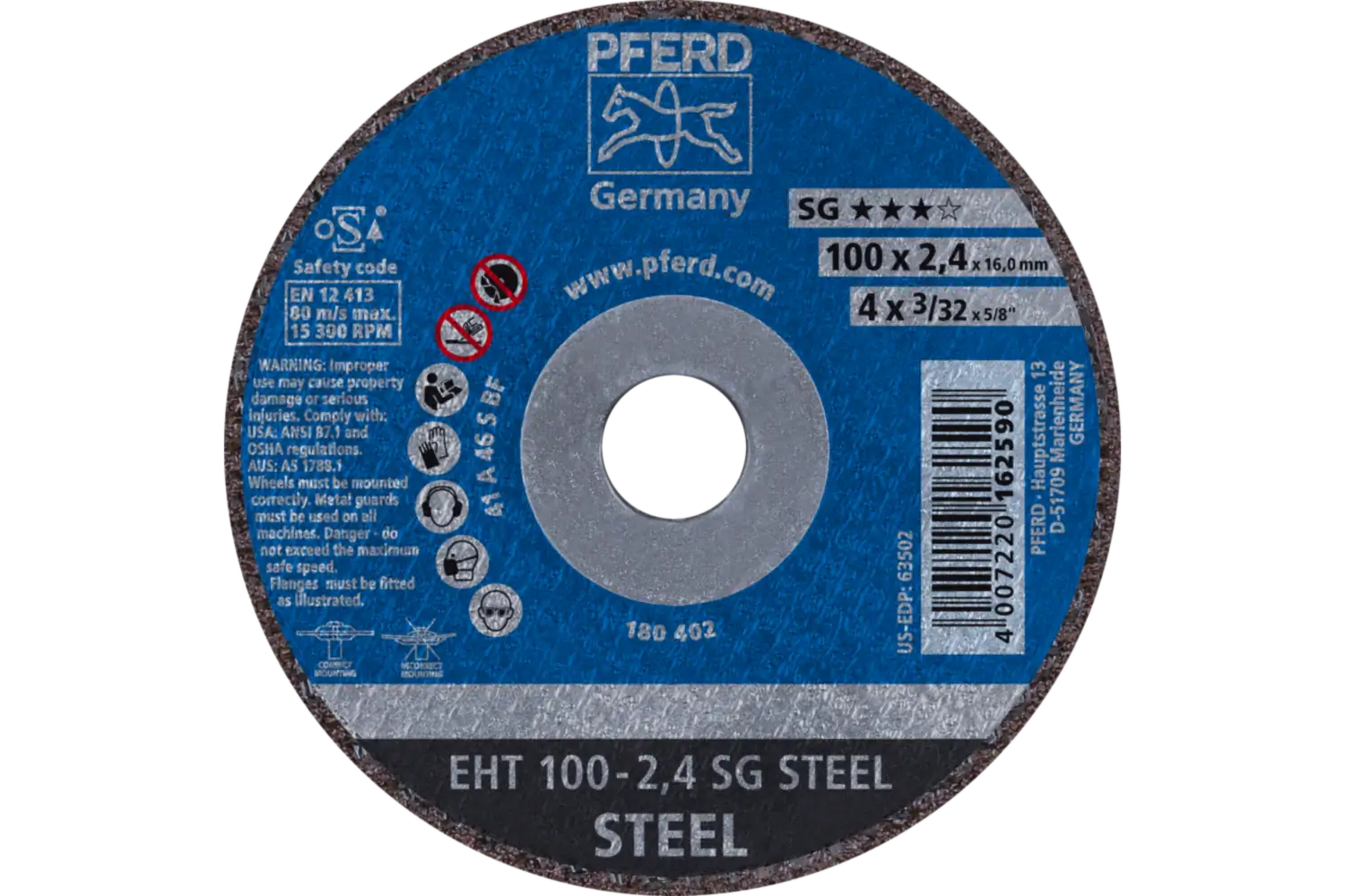Disc de debitat (tăiere) EHT 100-2,4 SG STEEL/16,0