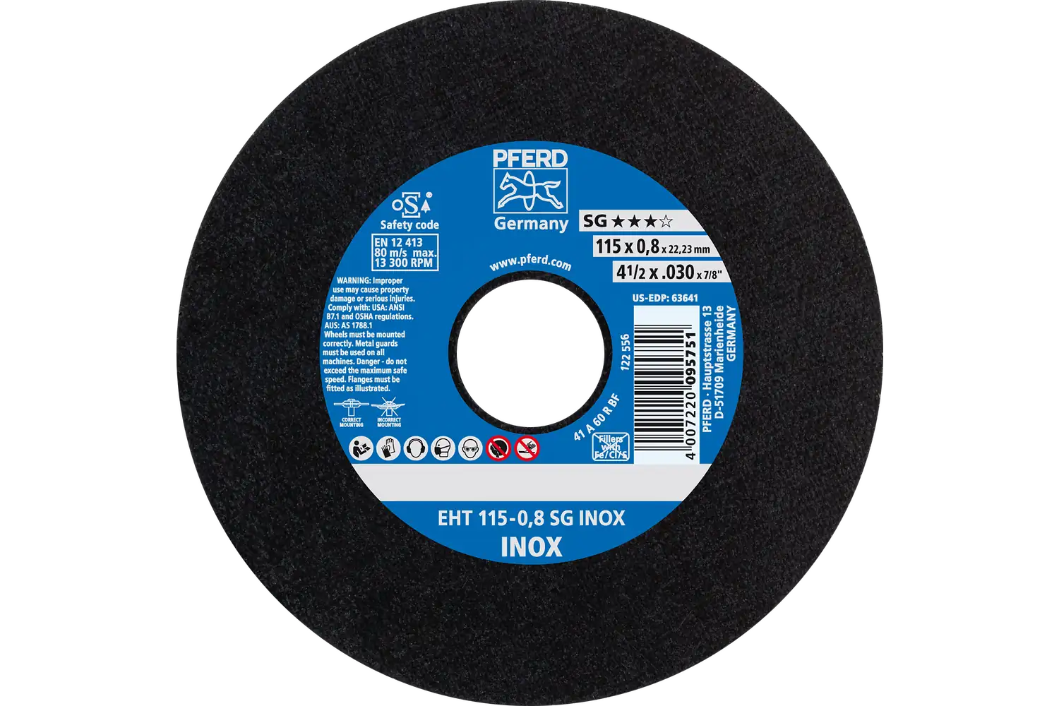 Disc de debitat (tăiere) EHT 115-0,8 SG INOX