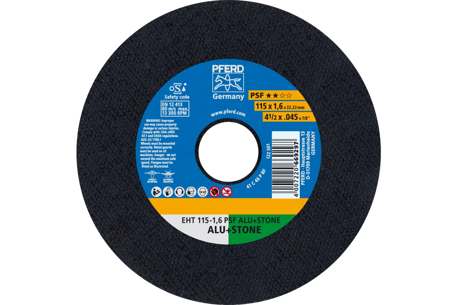 Disc de debitat (tăiere) EHT 115-1,6 PSF ALU+STONE