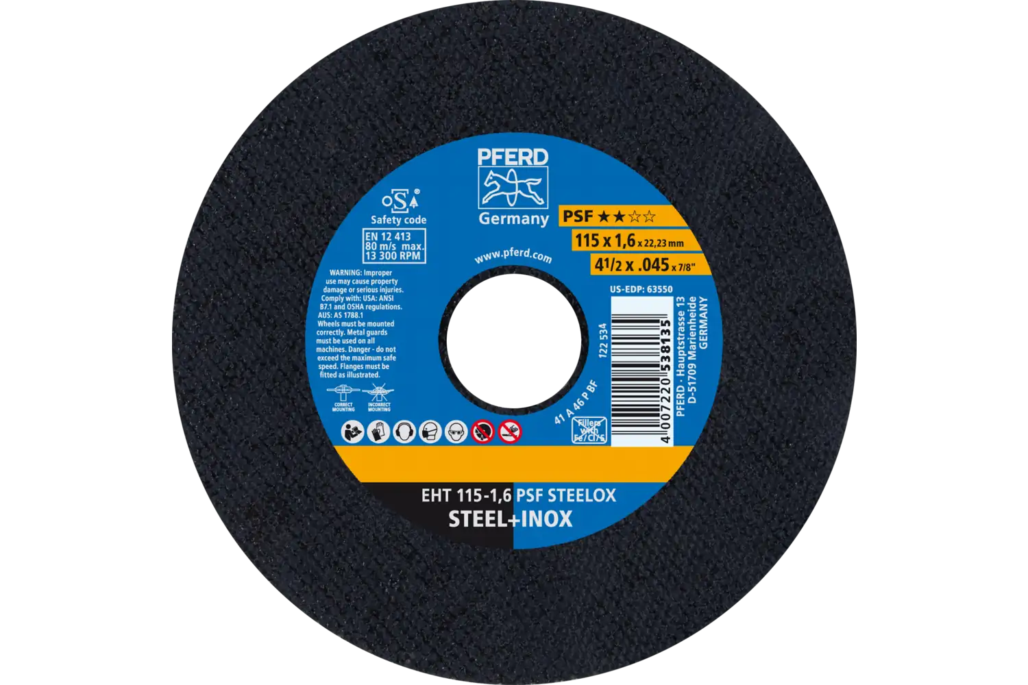 Disc de debitat (tăiere) EHT 115-1,6 PSF STEELOX
