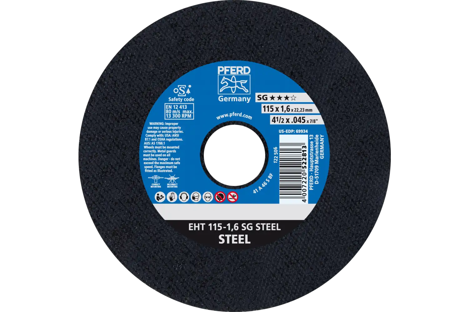 Disc de debitat (tăiere) EHT 115-1,6 SG STEEL