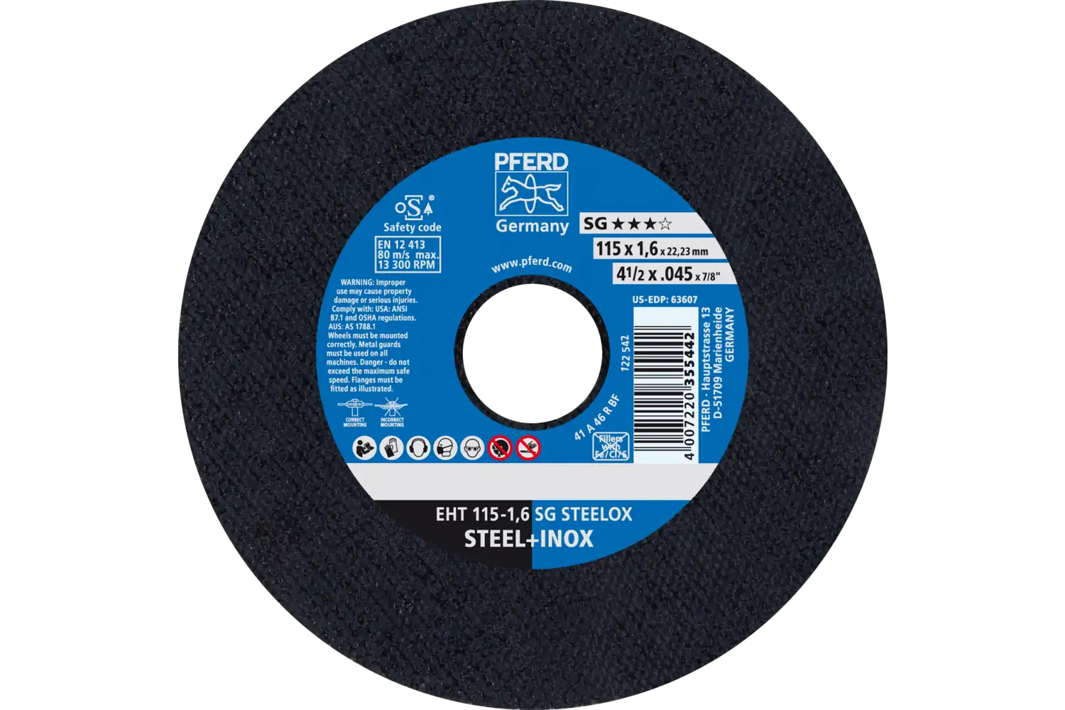 Disc de debitat (tăiere) EHT 115-1,6 SG STEELOX