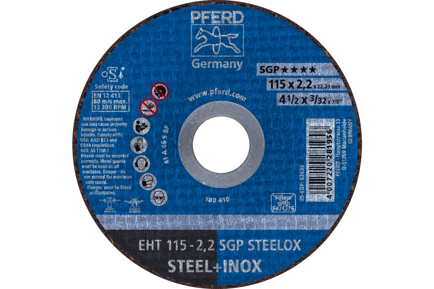 Disc de debitat (tăiere) EHT 115-2,2 SGP STEELOX