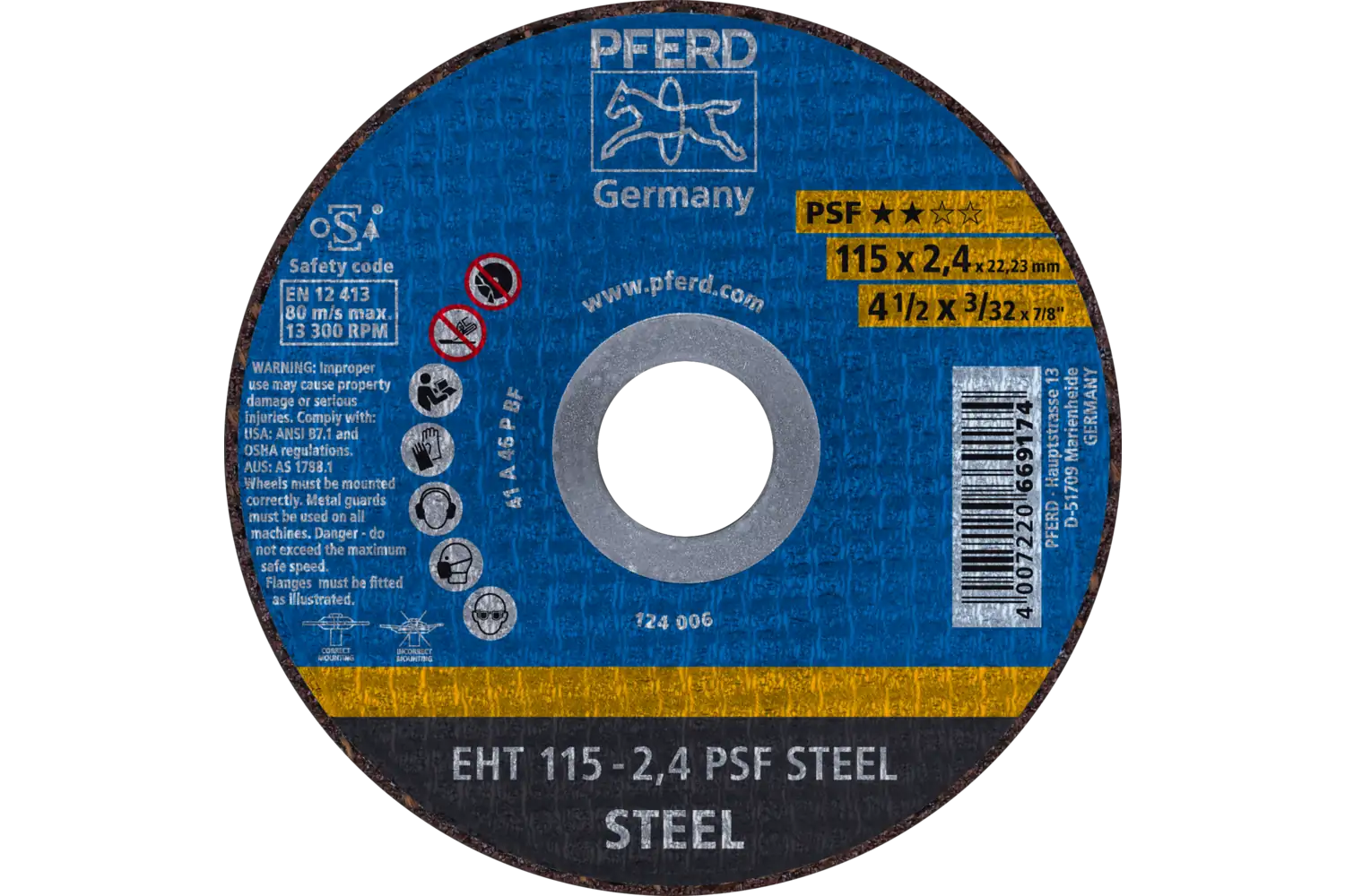 Disc de debitat (tăiere) EHT 115-2,4 PSF STEEL