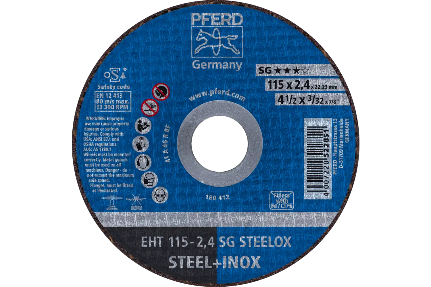 Disc de debitat (tăiere) EHT 115-2,4 SG STEELOX