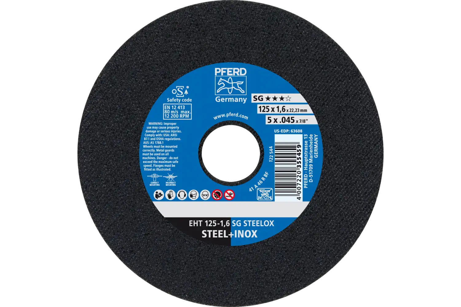 Disc de debitat (tăiere) EHT 125-1,6 SG STEELOX