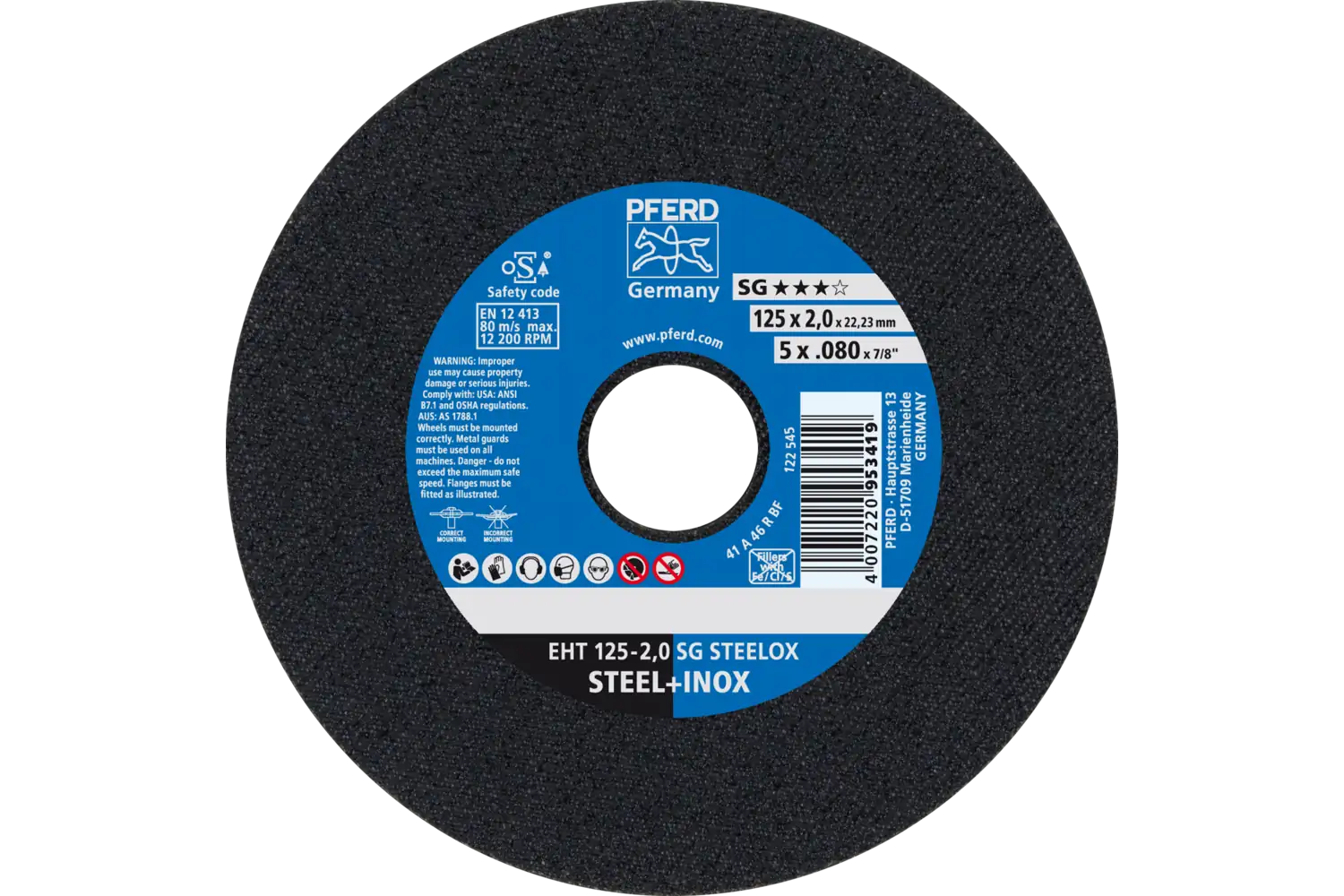 Disc de debitat (tăiere) EHT 125-2,0 SG STEELOX