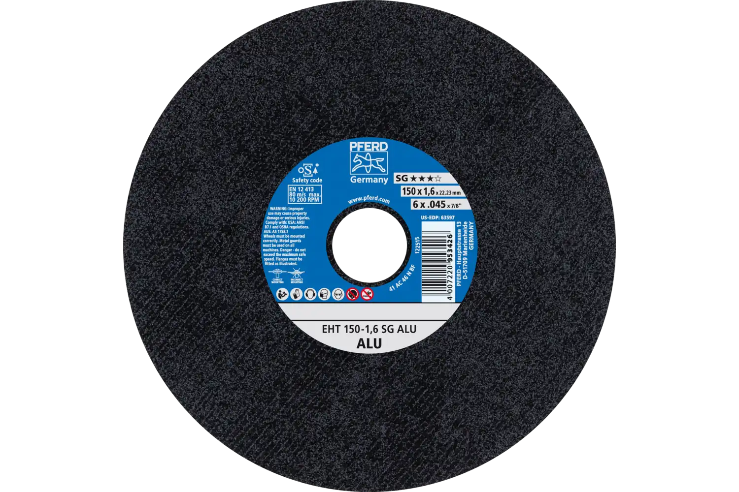 Disc de debitat (tăiere) EHT 150-1,6 SG ALU