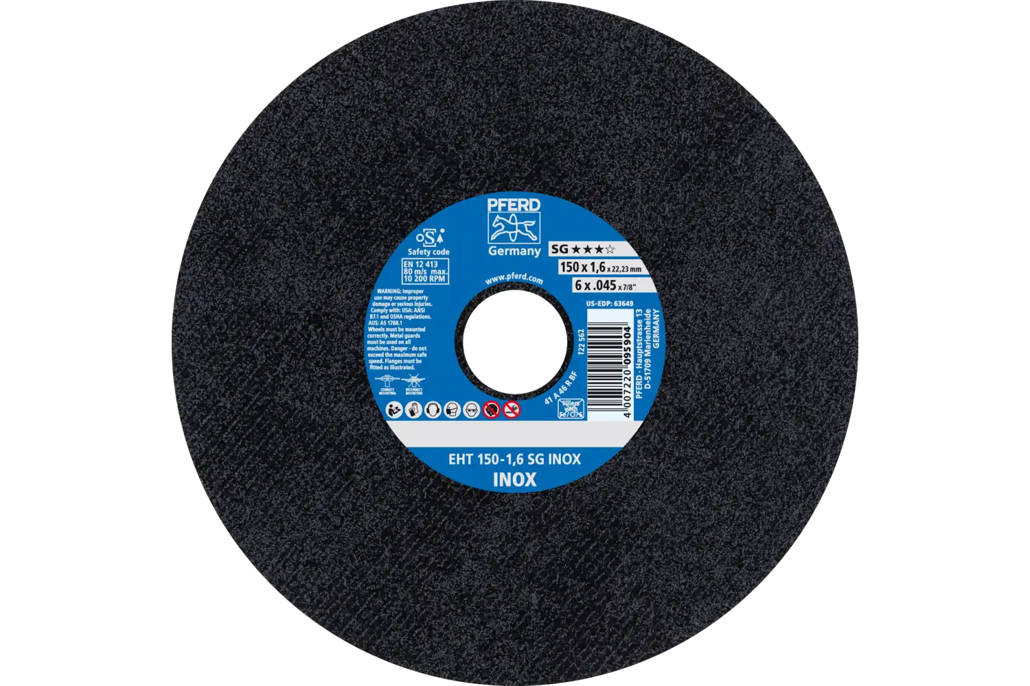 Disc de debitat (tăiere) EHT 150-1,6 SG INOX