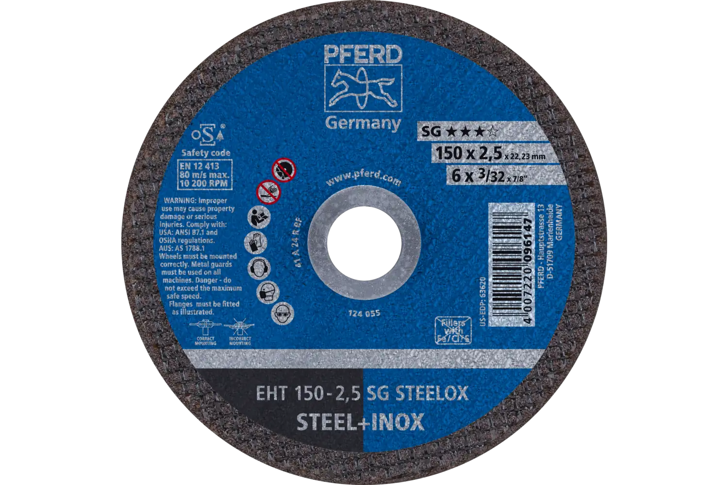 Disc de debitat (tăiere) EHT 150-2,5 SG STEELOX