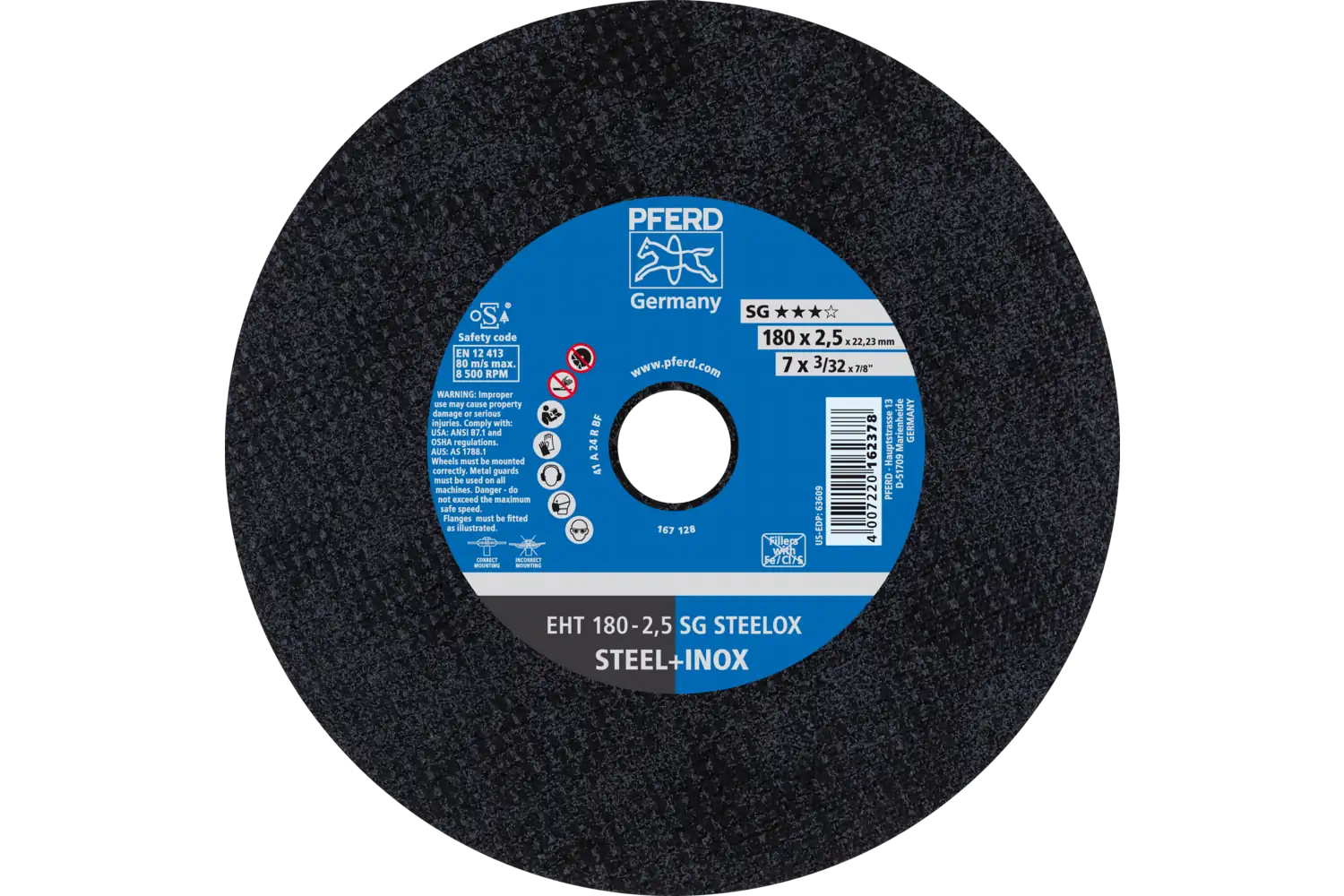 Disc de debitat (tăiere) EHT 180-2,5 SG STEELOX
