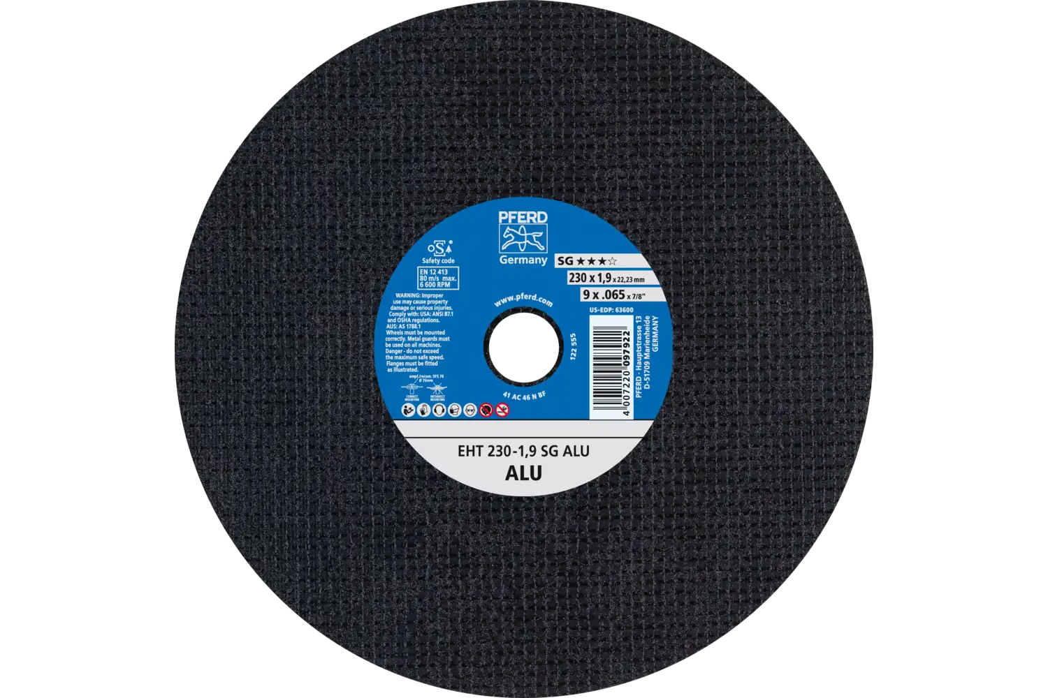 Disc de debitat (tăiere) EHT 230-1,9 SG ALU