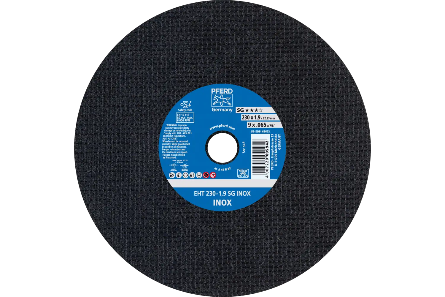 Disc de debitat (tăiere) EHT 230-1,9 SG INOX
