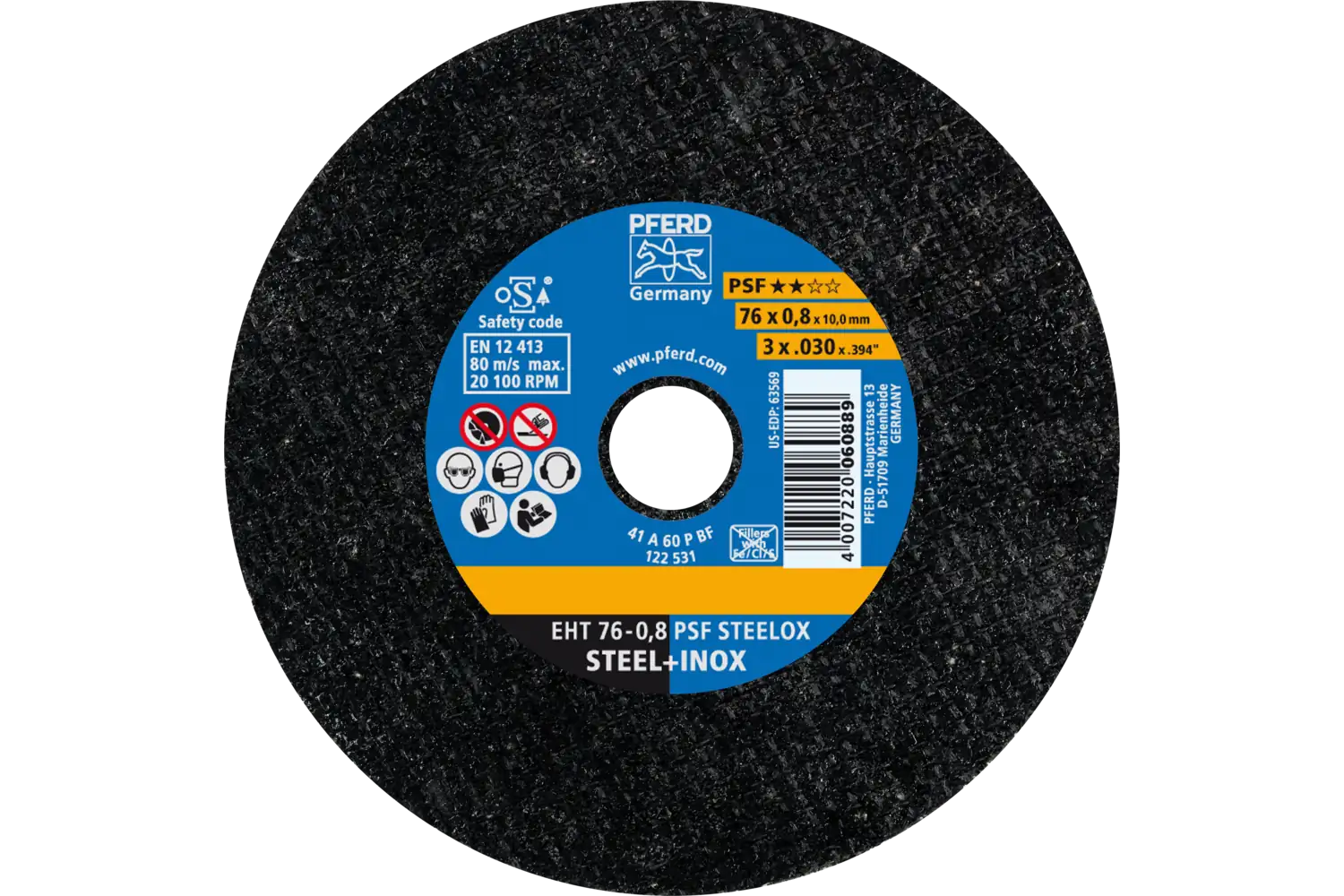Disc de debitat (tăiere) EHT 76-0,8 PSF STEELOX/10,0