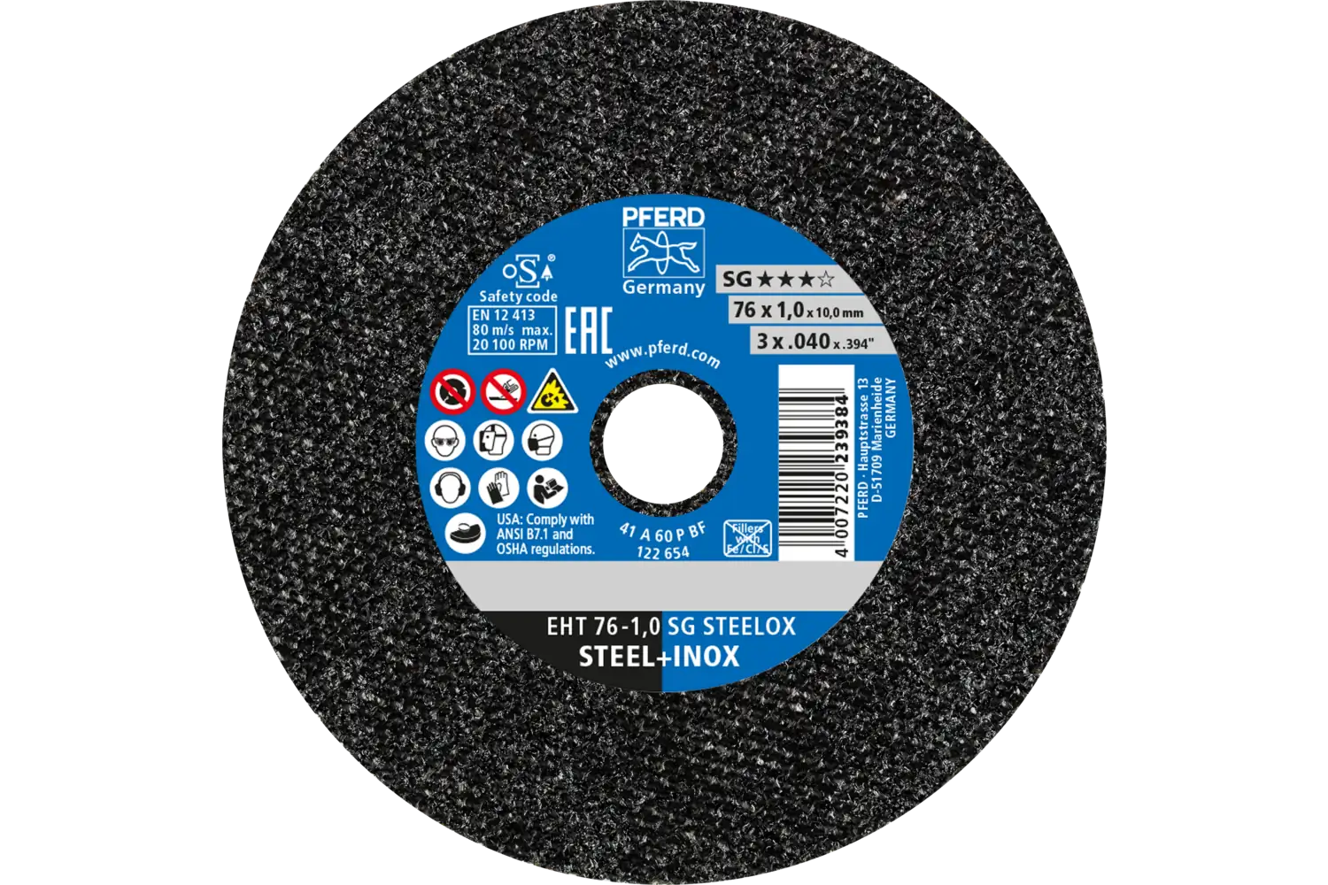 Disc de debitat (tăiere) EHT 76-1,0 SG STEELOX/10,0