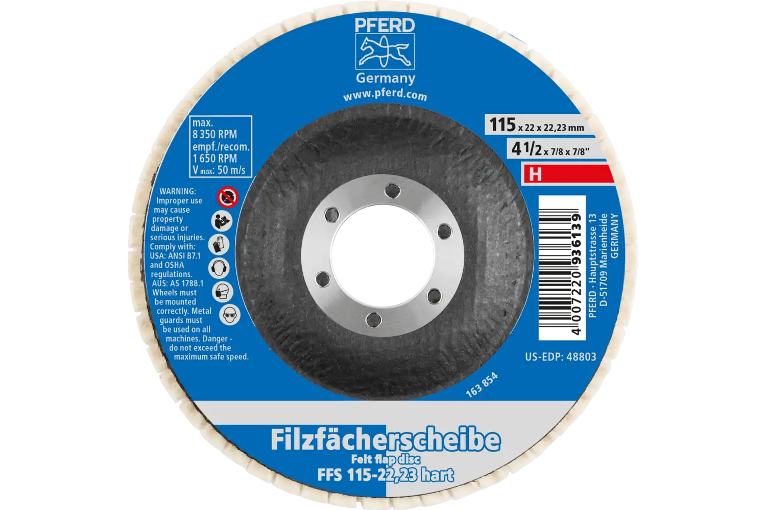 Felt Flap Discs Ffs FFS 115/22,23 H 2