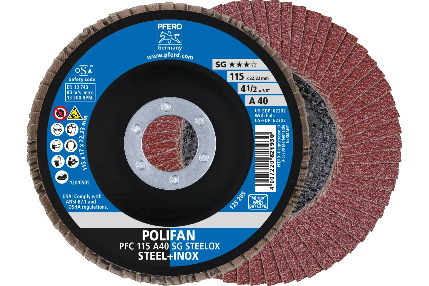 Disc lamelar frontal (POLIFAN) PFC 115 A 40 PSF STEELOX