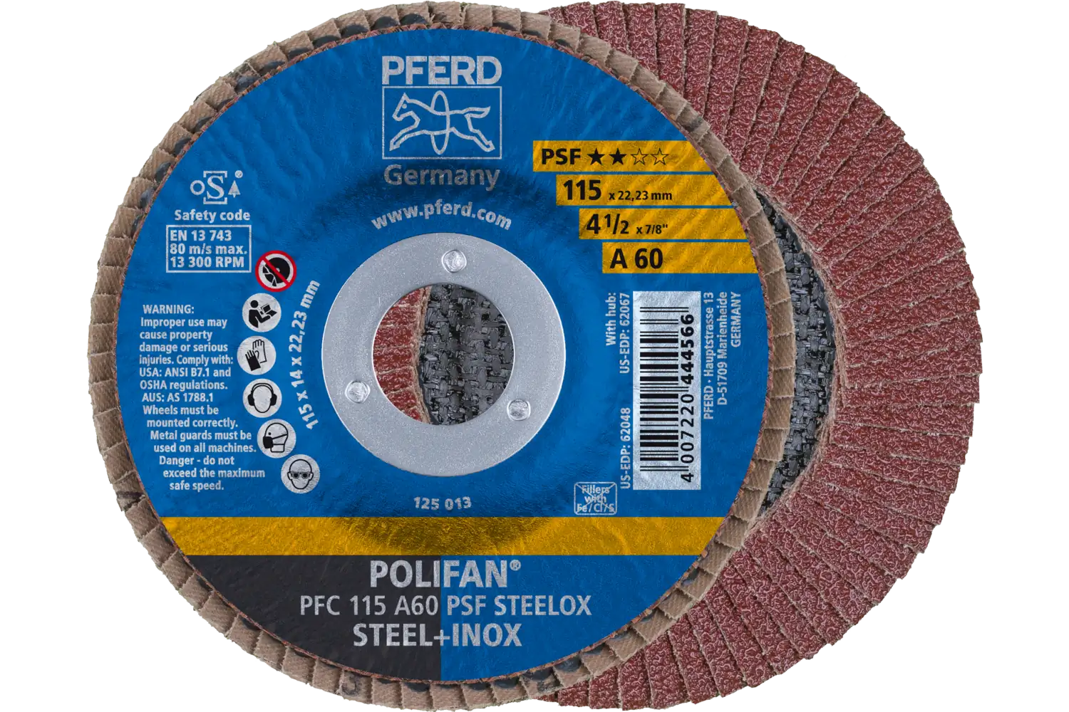 Disc lamelar frontal (POLIFAN) PFC 115 A 60 PSF STEELOX
