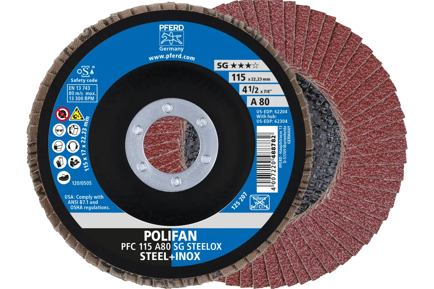 Disc lamelar frontal (POLIFAN) PFC 115 A 80 PSF STEELOX