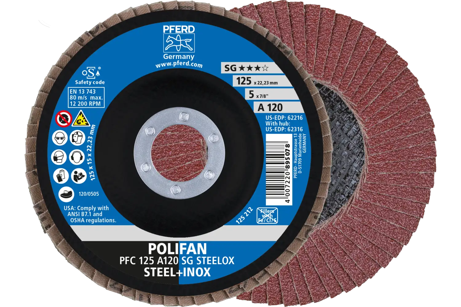 Disc lamelar frontal (POLIFAN) PFC 125 A 120 SG STEELOX