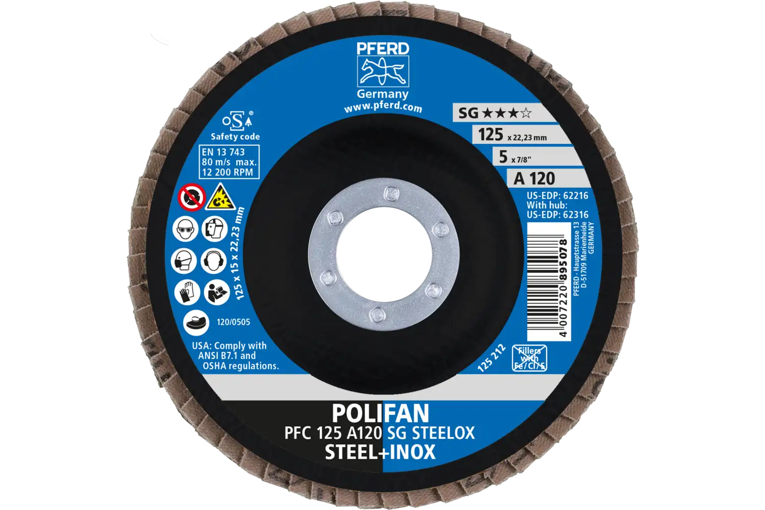 Disc lamelar frontal (POLIFAN) PFC 125 A 120 SG STEELOX