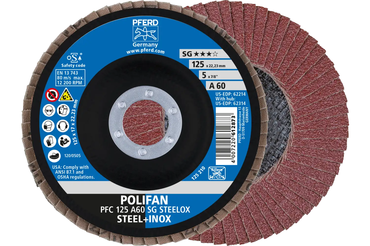 Disc lamelar frontal (POLIFAN) PFC 125 A 60 SG STEELOX
