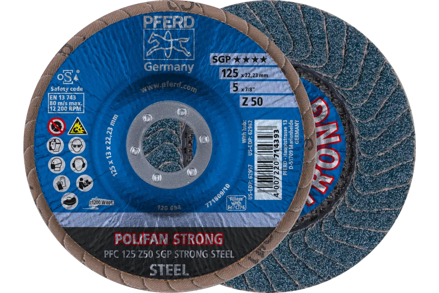 Disc lamelar frontal (POLIFAN) PFC 125 Z 50 SGP STRONG STEEL