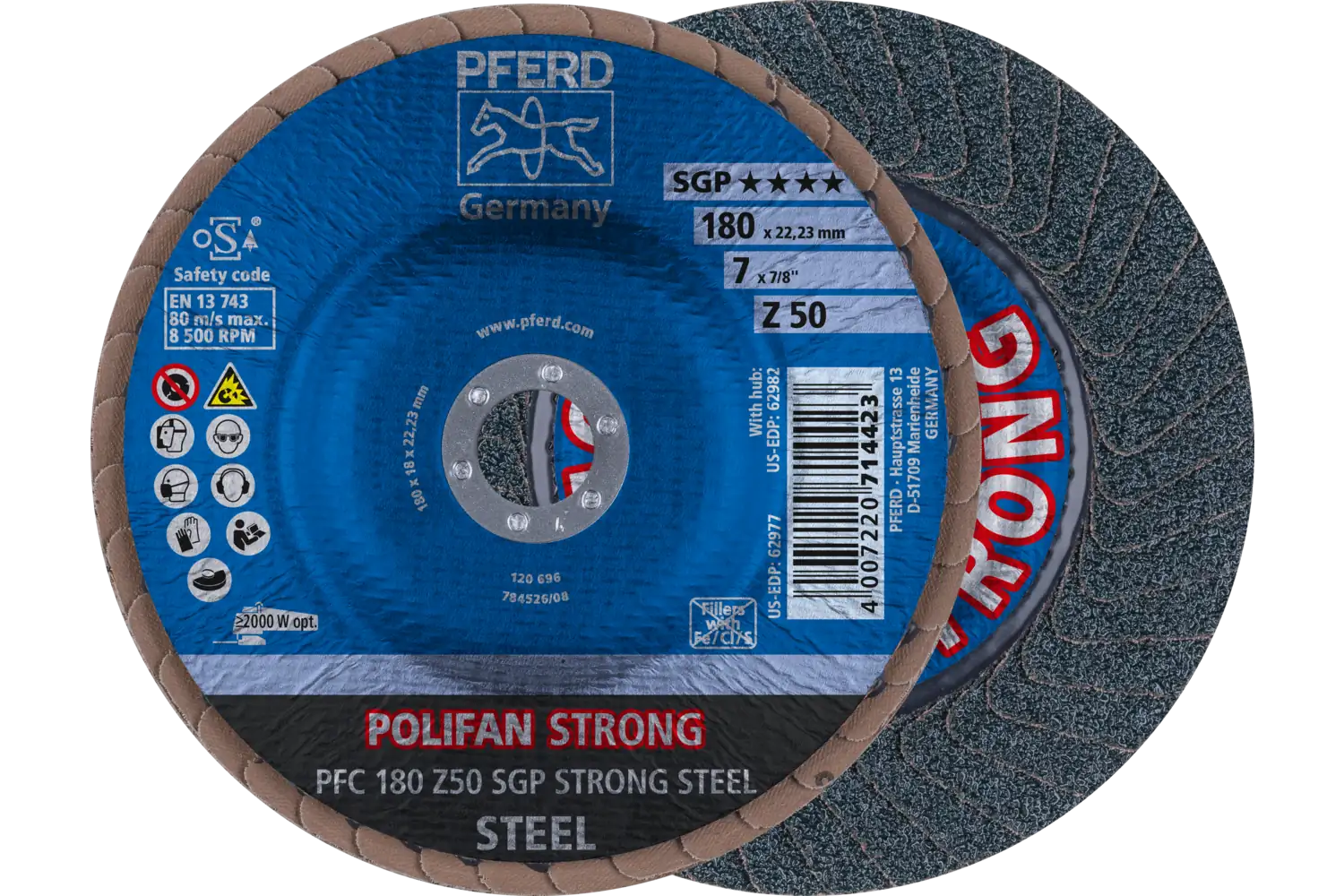 Disc lamelar frontal (POLIFAN) PFC 180 Z 50 SGP STRONG STEEL