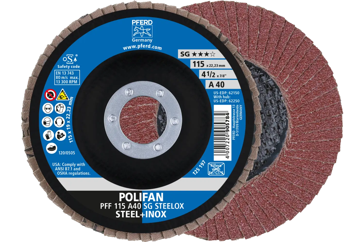 Disc lamelar frontal (POLIFAN) PFF 115 A 40 SG STEELOX
