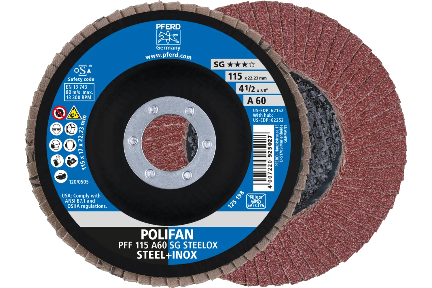 Disc lamelar frontal (POLIFAN) PFF 115 A 60 SG STEELOX