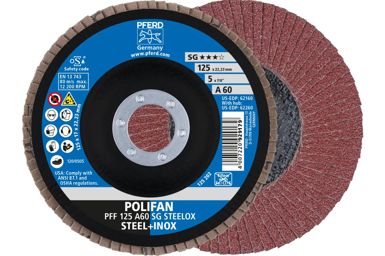 Disc lamelar frontal (POLIFAN) PFF 125 A 60 SG STEELOX