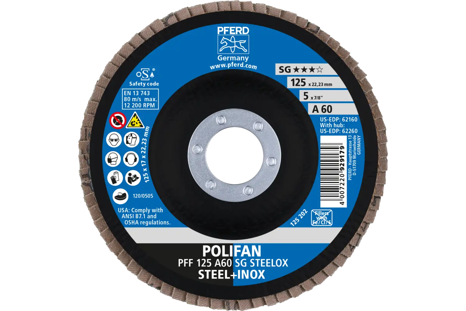 Disc lamelar frontal (POLIFAN) PFF 125 A 60 SG STEELOX