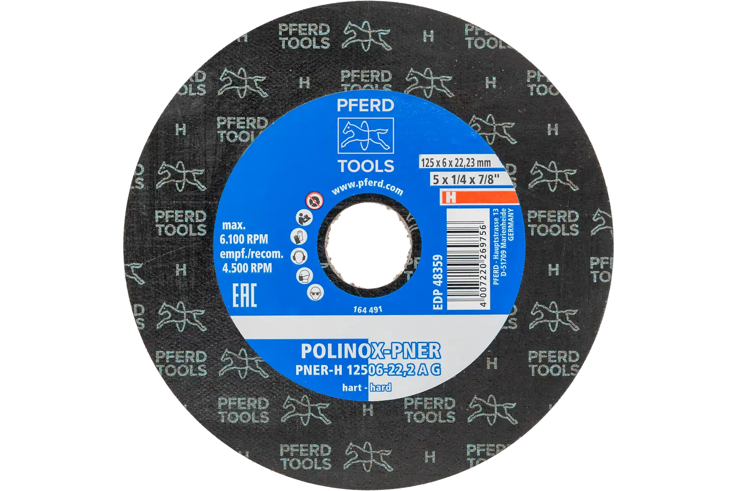 Corp abraziv nețesut cu tijă (POLINOX) PNER-H 12506-22,2 A G