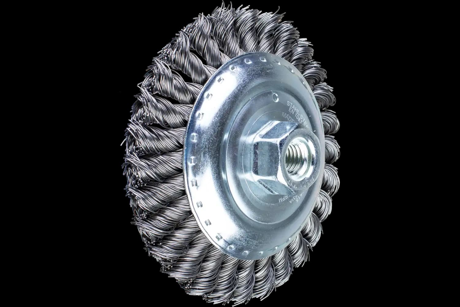 Perie industrială din sârmă de oțel POS KBG 12515/M14 ST 0,50