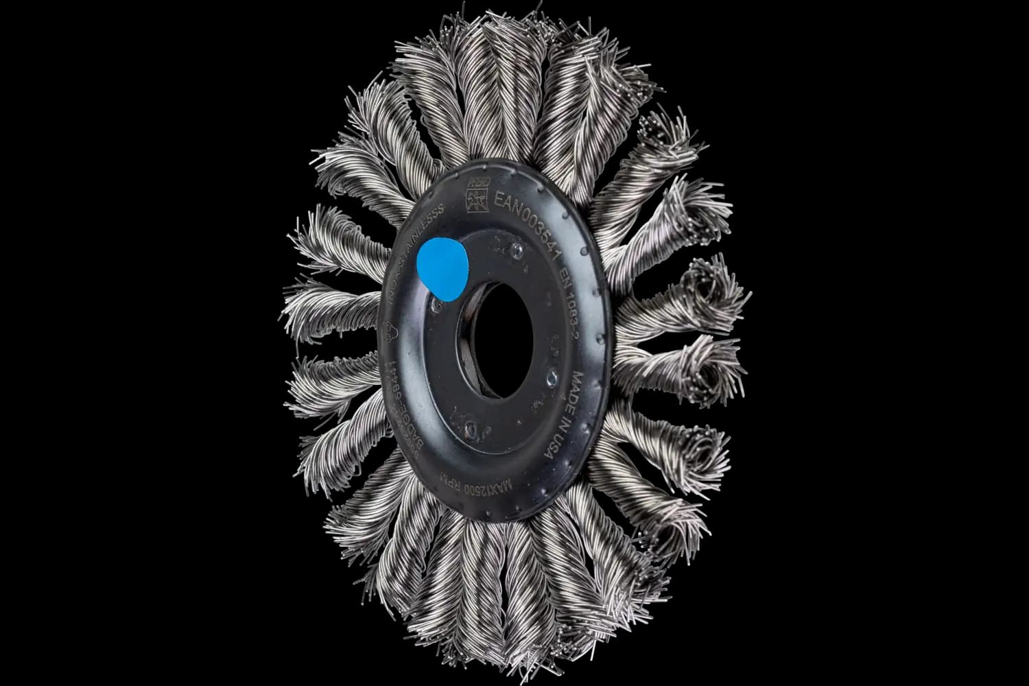 Perie circulară împletită (heavy-duty) din sârmă de oțel POS RBG 12512/22,2 CT INOX 0,50