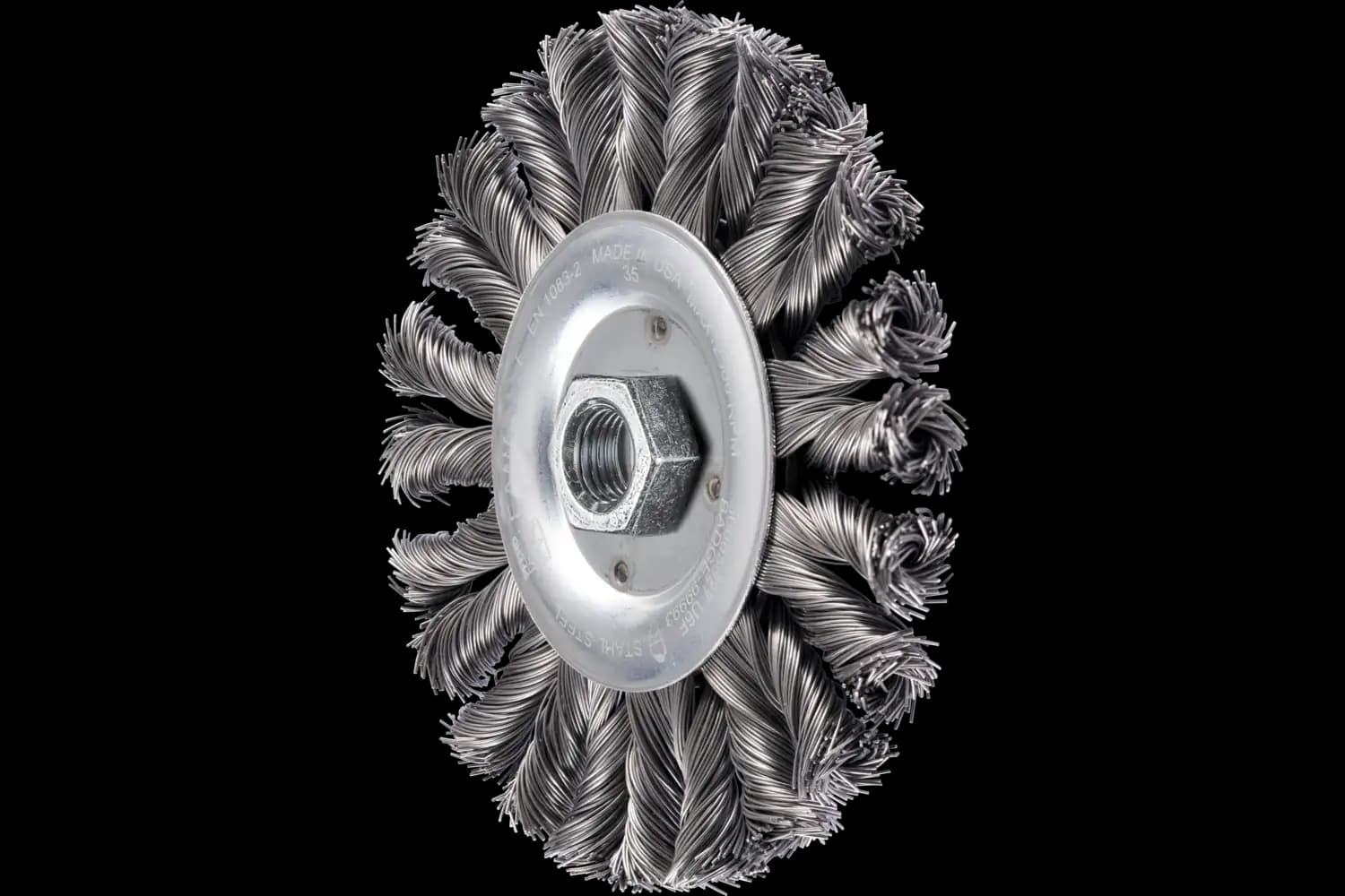 Perie circulară împletită (heavy-duty) din sârmă de oțel POS RBG 12512/M14 CT ST 0.50 HD