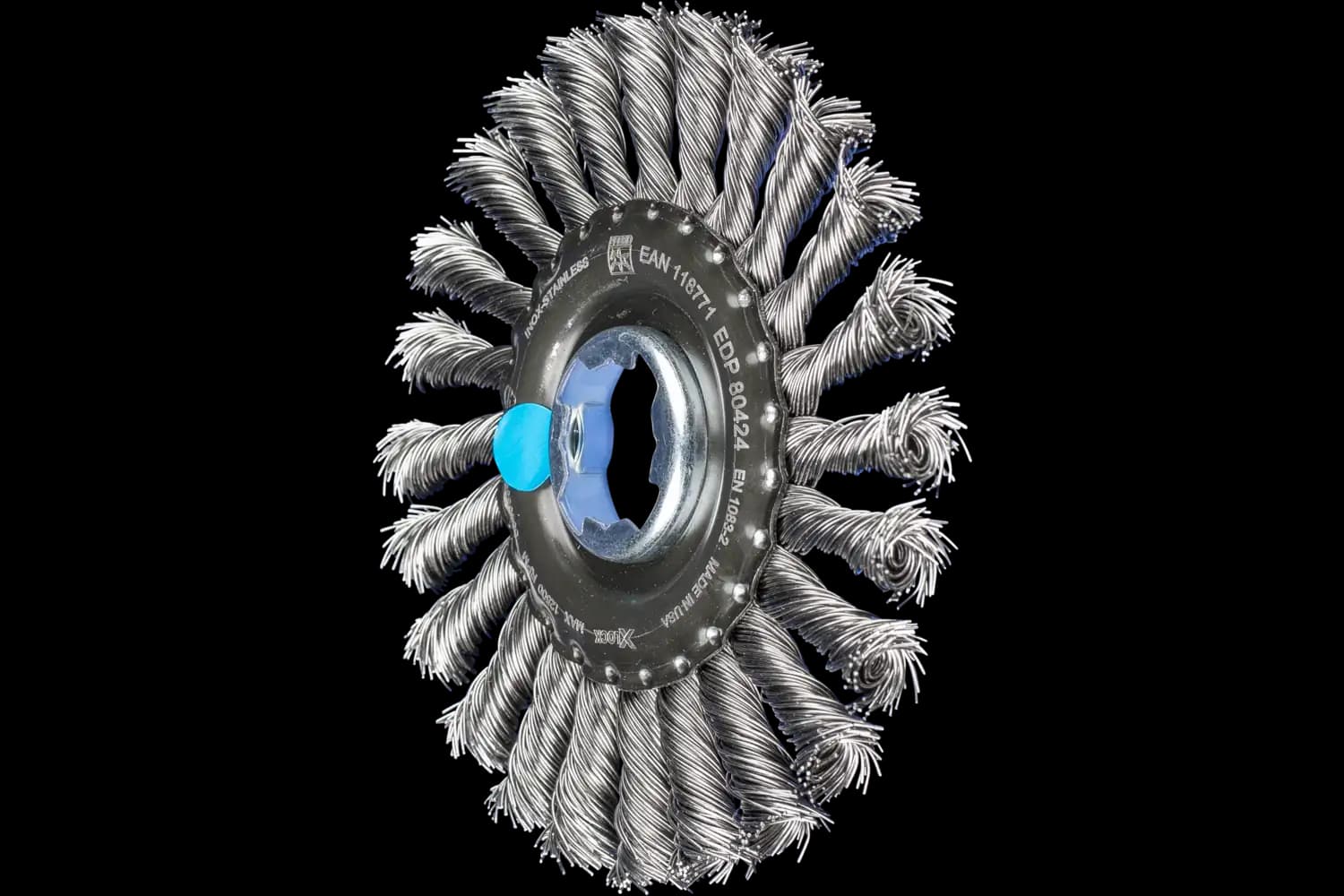 Perie circulară împletită (heavy-duty) din sârmă de oțel POS RBG 12512/X-LOCK INOX 0,50