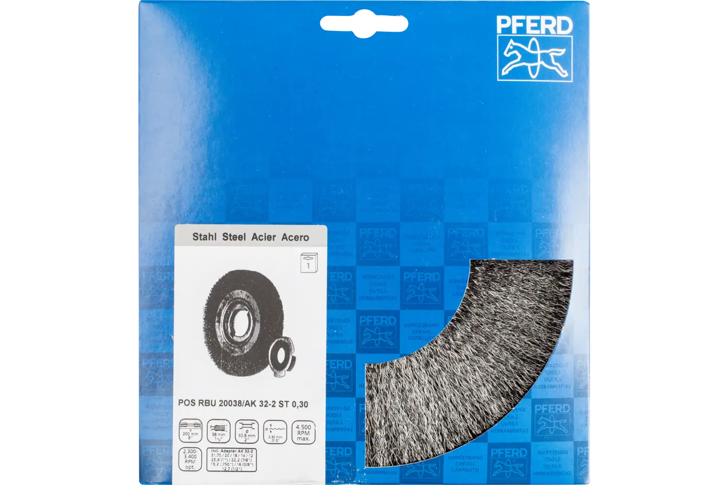 Perie circulară din sârmă de oțel POS RBU 20038/AK32-2 ST 0,30 2