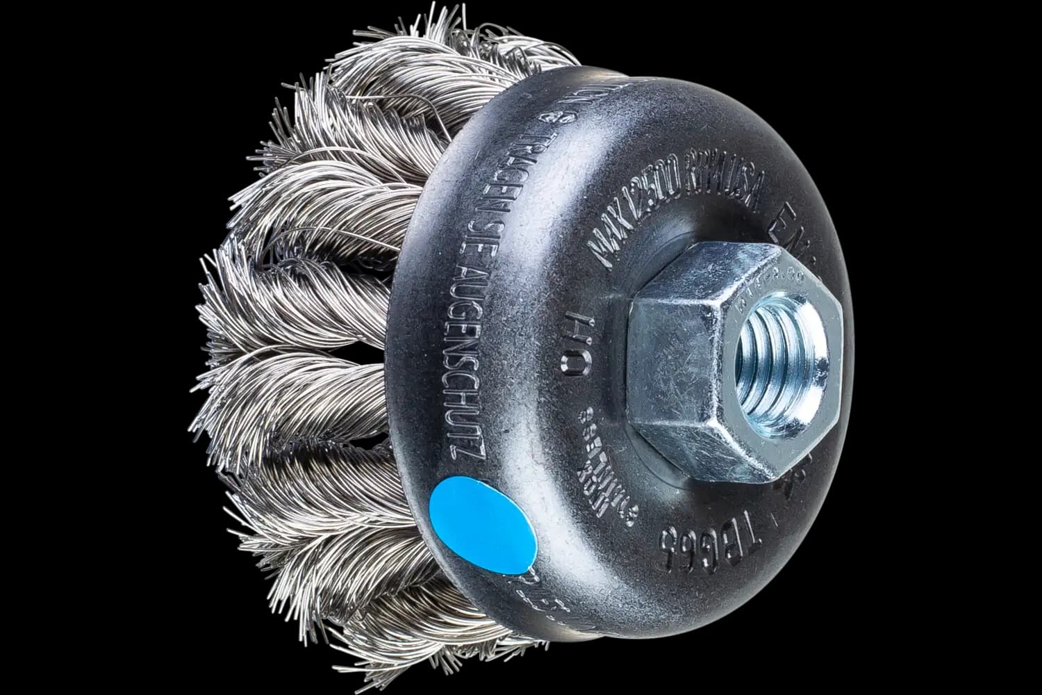 Perie tip oală împletită din sârmă de oțel POS TBG 65/M14 CT INOX 0,35