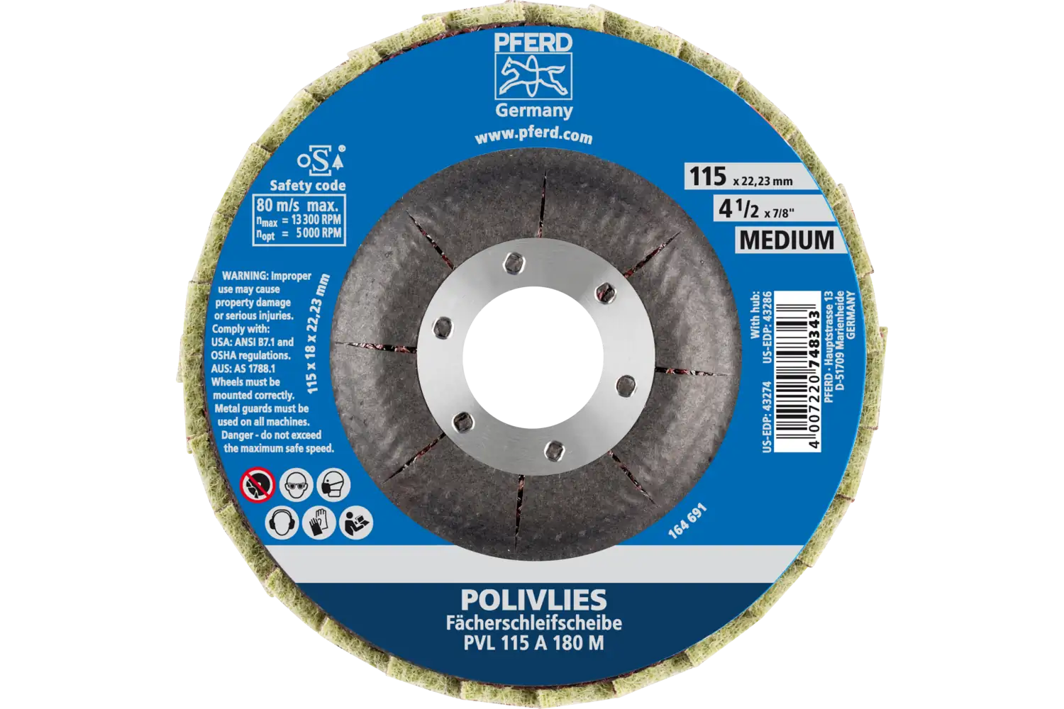 Polivlies Flap Discs Pvl PVL 115 A 180 M 3