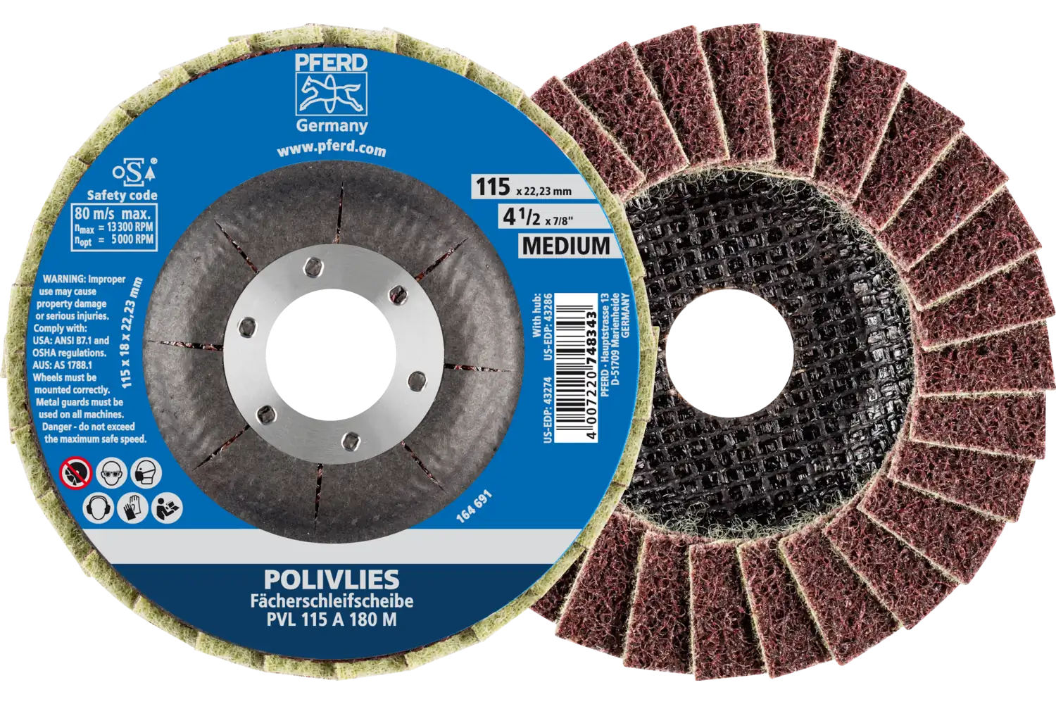 Polivlies Flap Discs Pvl PVL 115 A 180 M