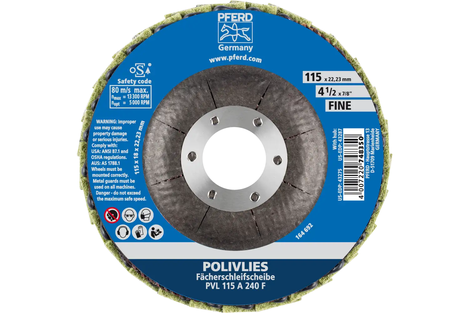Polivlies Flap Discs Pvl PVL 115 A 240 F 3