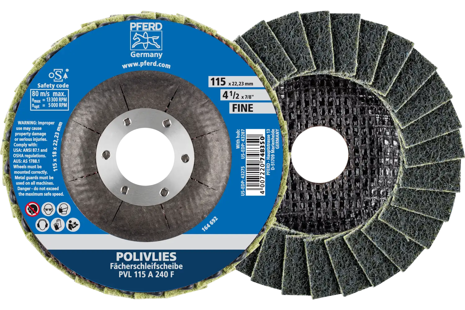 Polivlies Flap Discs Pvl PVL 115 A 240 F