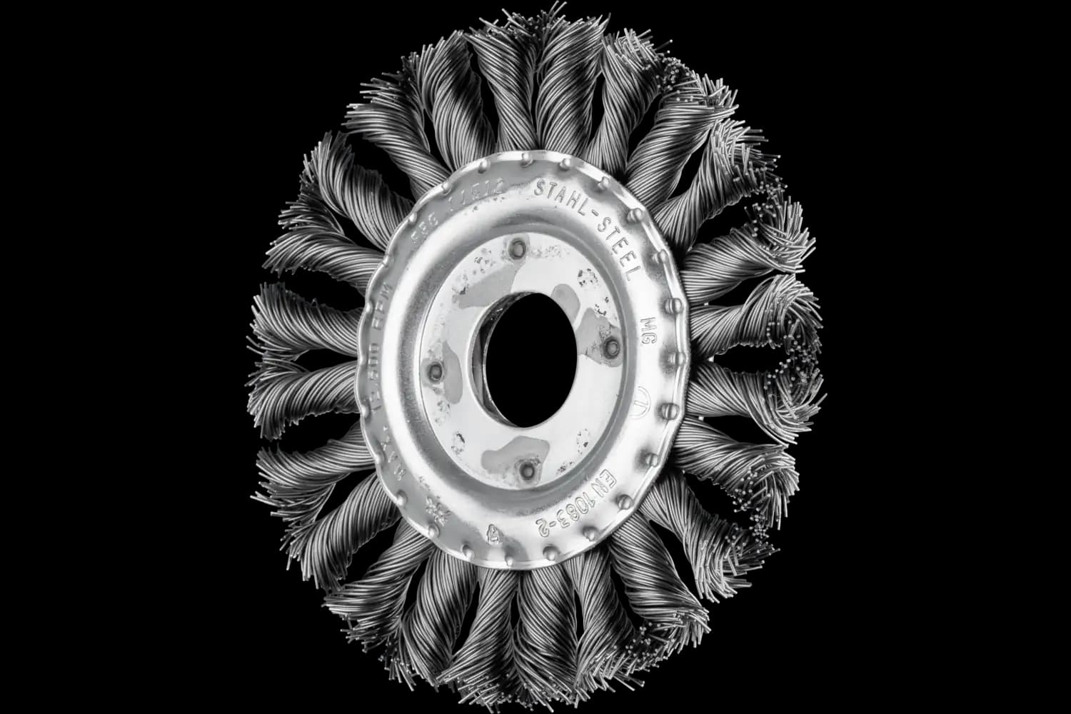 Perie circulară împletită (heavy-duty) din sârmă de oțel POS RBG 11512/22,2 CT ST 0,50