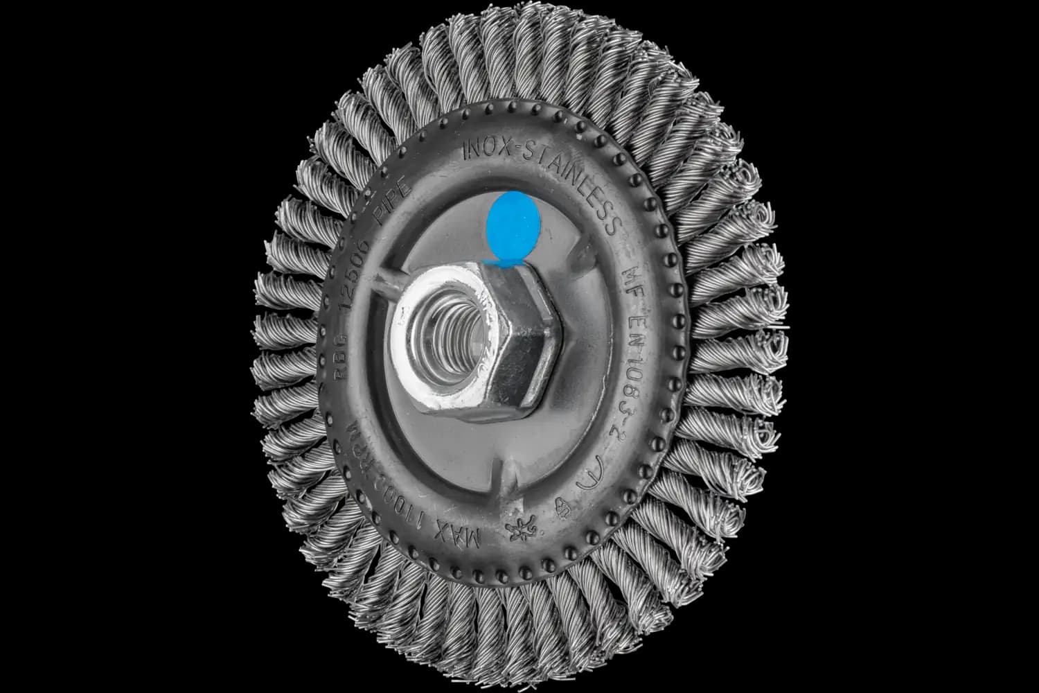 Perie circulară împletită (heavy-duty) din sârmă de oțel RBG 12506/M14 PIPE INOX 0,50